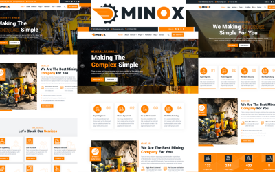 Minox – Bányászati Vállalat HTML5-sablonja