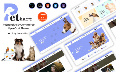 Petkart - modelo Opencart para sua loja de animais completa