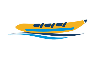 Plantilla de diseño de logotipo de barco de plátano