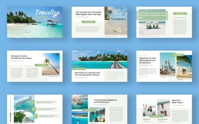 Traveliza - modelo de apresentação do PowerPoint para agência de viagens