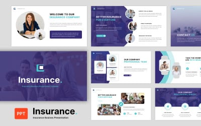 Försäkring - PowerPoint-mall för företagspresentation