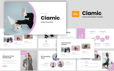 kostenlose Google Slides-Vorlage für Ciamic – Fashion Business-Präsentation