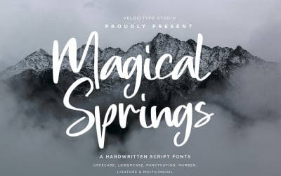 Magical Springs - Moderne scriptlettertypen