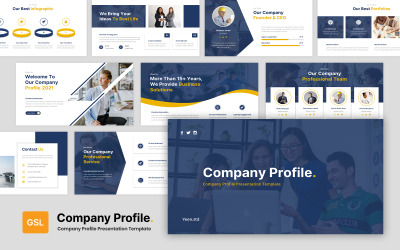Perfil da Empresa - Modelo de Apresentações Google para Apresentação Comercial