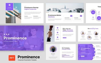 Proéminence - Modèle PowerPoint de présentation d&amp;#39;entreprise