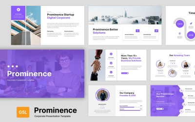 Prominenz – Google Slides-Vorlage für Unternehmenspräsentationen