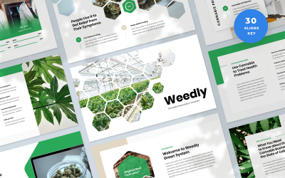 Weedly – Keynote-Vorlage für eine Cannabis-Präsentation