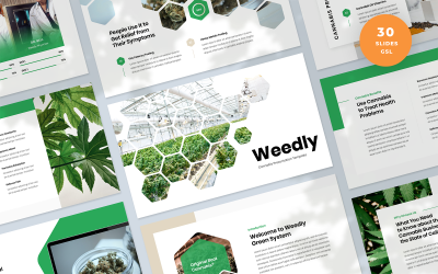 Weedly - Modello di presentazione della cannabis per diapositive di Google