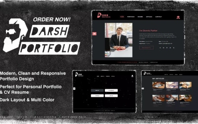 Darsh – особистий креативний шаблон портфоліо