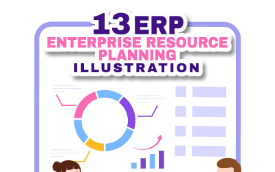 13 ERP vállalati erőforrás-tervező rendszer illusztráció