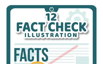 12 Faktencheck-Vektorillustration