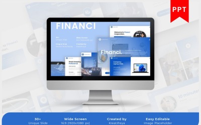 Financi – PowerPoint-mall för finansverksamhet
