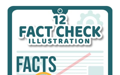 12 Fact Check Vector Illustration