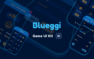 Набір інтерфейсу користувача для казуальної гри Blueggi