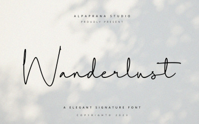 Wanderlust - handtekening lettertype