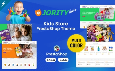 Jority Kids, Baby Food and Toys PrestaShop-tema