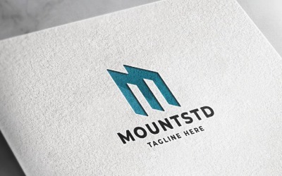 Modelo de logotipo Mount Studio Letra M Pro