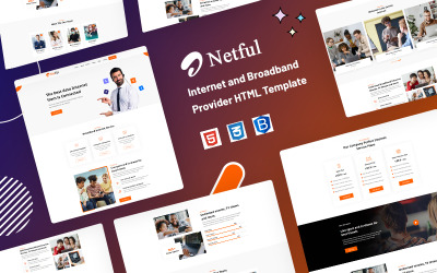 Netful — szablon strony internetowej dostawcy usług internetowych i szerokopasmowych