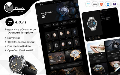 Timerwatch — Responsywny szablon OpenCart 4 sklepu z zegarkami