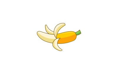 banan fruite logotyp formgivningsmall
