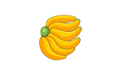 banan fruite logotyp mall tecken