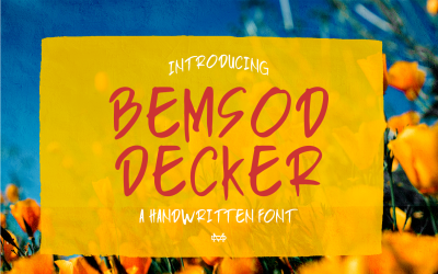 Bemsod Decker - Décontracté Manuscrit