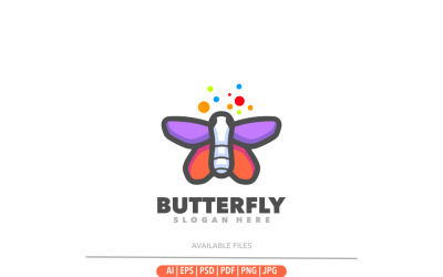 Butterfly simple design Logo template