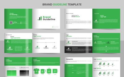 corporate brand  Guidelines template. Brand Identity presentation. Logo Guide Book. Logo type