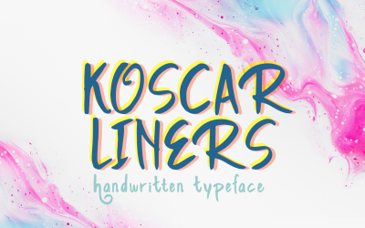 Koscar Liners - handskrivet teckensnitt