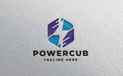 Plantilla de logotipo Power Cube Pro