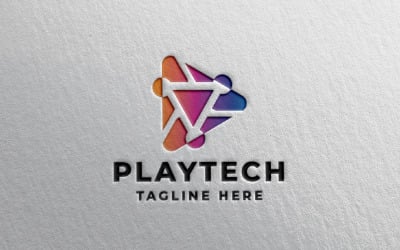 Play Tech Media Pro Logo Template