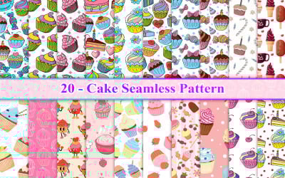 Modello senza cuciture del cupcake, modello del cupcake, modello senza cuciture della torta