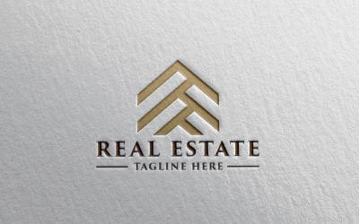 Шаблон логотипа Modern Real Estate Letter M Pro