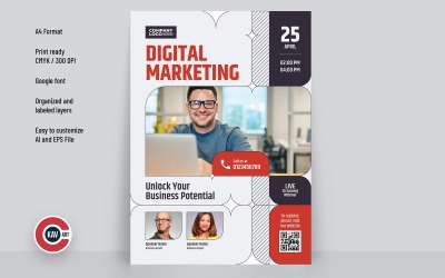 Webinar-Flyer für digitales Marketing – 00017