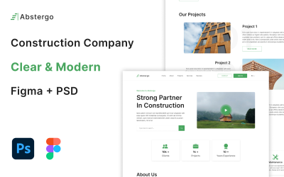 Abstergo - šablona PSD stavební společnosti