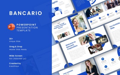 Bancario – PowerPoint üzleti prezentációs sablon PPT
