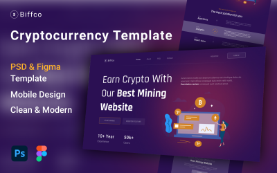 Biffco - Cryptocurrency PSD-sjabloon