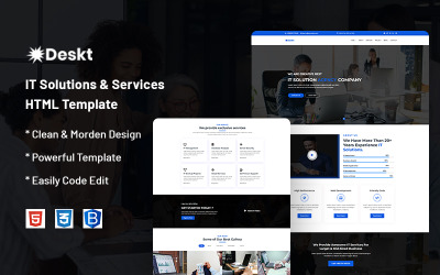 Deskt – IT 解决方案和服务网站模板