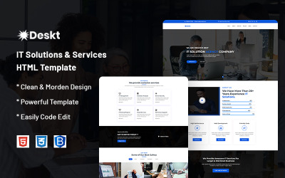 Deskt — Шаблон веб-сайта ИТ-решений и услуг
