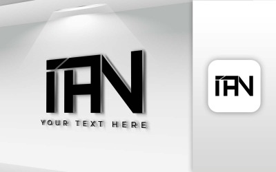 Diseño de logotipo de letra de nombre IAN - Identidad de marca