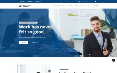 DreamHub — HTML5-шаблон Workspace-Company