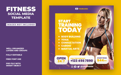 Fitness &amp;amp; GYM – Social-Media-Vorlagen