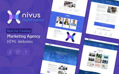 Nivus - Modèle de site Web d&amp;#39;agence numérique