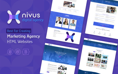 Nivus — szablon strony internetowej agencji cyfrowej