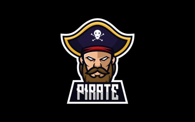 Pirat E- Sport och Sport Logotyp
