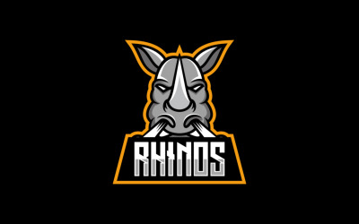 Rhinos E-Sport e logotipo esportivo