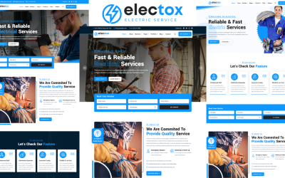 Šablona HTML5 Electox – služby pro energetiku a elektřinu