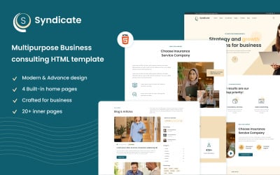 Syndicate: шаблон HTML5 для бизнес-консультаций