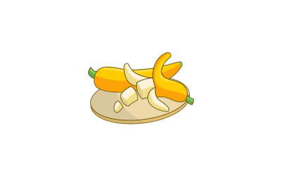 banaan fruite logo sjabloon teken merkidentiteit