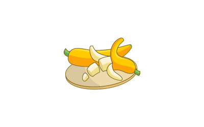 banane fruite logo modèle signe identité de marque